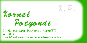 kornel potyondi business card